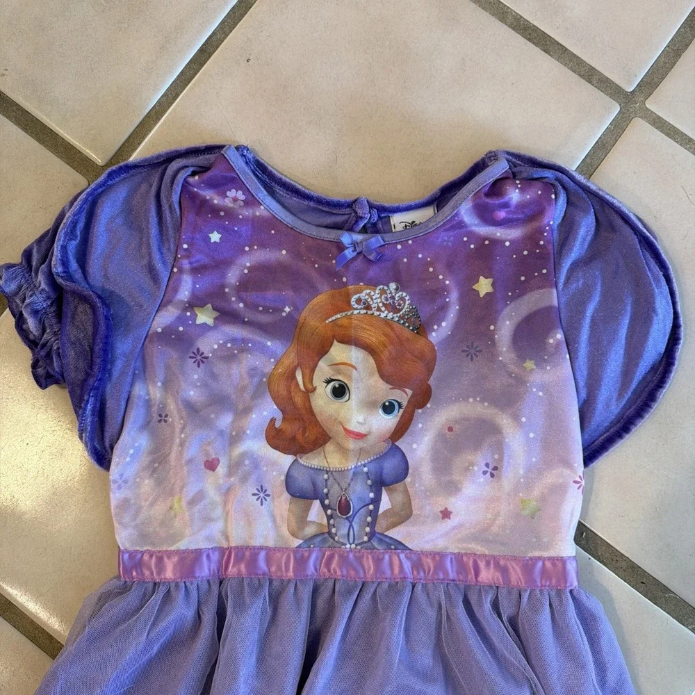 Disney Sofia the First Girl's Dress Nightgown Size M 7/8 - Picture 3 of 5